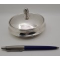 Vintage Silverplated butter dish with glass tray 6cm x 11 cm