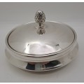 Vintage Silverplated butter dish with glass tray 6cm x 11 cm