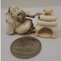 Collectable Antique Netsuke Oriental Figurine - Signed by Artist