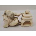 Collectable Antique Netsuke Oriental Figurine - Signed by Artist