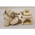 Collectable Antique Netsuke Oriental Figurine - Signed by Artist