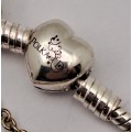 Vintage Silver POLKA DOT Charm Bracelet with Star of David Charm