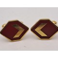 Vintage Plated Cufflink Pair stamped 1937-1987 (unknown company)