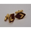 Vintage Plated Cufflink Pair stamped 1937-1987 (unknown company)