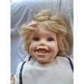 ` Tippy ` Porcelain Doll- a Cindy Marschner Reproduction 1991 -52cm x 32cm