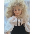Porcelain Doll by Rubert 1992-The Doll Artworks -one foot was repaired