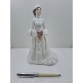 Vintage Porcelain Coalport Ladies of Fashion `The Bride` figurine-(see Hairline Crack)