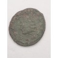 Ancient unidentified Roman Coin 22mm x19mmx1mm