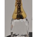 Miniature Swarovski Crystal Sparkling Wine Bottol and Wine Glass
