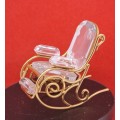 Miniature Swarovski Crystal Rocking Chair  35mm x34mm x20mm
