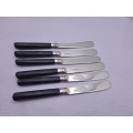 6 X Vintage/Antique ? Stainless Nickle butter Knifes -Butter Spreaders - 16,4cm
