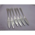 6 X Vintage Solingen Stainless Steel 18/10 Fish Knifes Made in Germany.