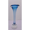 Beautiful Vintage blue Murano Vase 21cm x 7,3cm