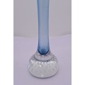 Beautiful Vintage blue Murano Vase 21cm x 7,3cm