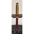 Maroon IMOVANE Fountain Pen Made in Germany Iradium Point -Ink Tested