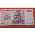 2007 Zimbabwe 500 Dollars Banknote