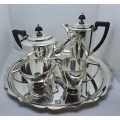 5 Pc Antique / Vintage Mappin & Web Silver Plate Tea and Coffee Set. W27559 -Sheffield England.
