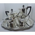 5 Pc Antique / Vintage Mappin & Web Silver Plate Tea and Coffee Set. W27559 -Sheffield England.