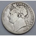 1820 United Kingdom Sterling Silver ½ Crown - George IV 1st portrait, 1st reverse