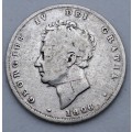 1826 United Kingdom Sterling Silver 1 Shilling - George IV 2nd portrait, 3rd reverse