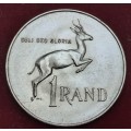 1966  South Africa Silver  1 Rand English legend - SOUTH AFRICA