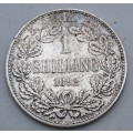 1892 ZAR- Zuid Afrikaansche Republiek Silver .925- 1 Shilling