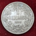 1892 ZAR- Zuid Afrikaansche Republiek Silver .925- 1 Shilling