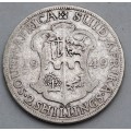 1949 South Africa 2 Shillings .800 Silver  - George VI 2 Shillings, IMPERATOR
