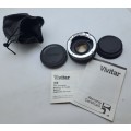 Vivitar MC  2X Tele Converter PK-A/R-PK in Pouch with documentation and  Caps -Pentax Mount