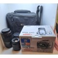 Pre-owned Canon EOS 350DSLR Combo with 3 Canon Lenses in Bag - Original packaging