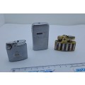3 Vintage Ronson Lighters -Not Serviced -Not Tested