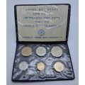 6 Uncirculated 1948-1970 Coins of Israel 1970 Issue 22nd Anniversary in Wallet