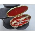 Vintage sewing Kit in Hinged Tin -made in Japan (can be used as pillbox )