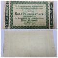1922 Germany 1 Million Mark  German notgeld  M.K Glogau -Emergency Money