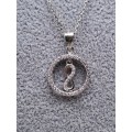Pre-owned Sterling Silver Infinity Pendant Necklace