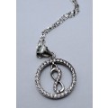 Pre-owned Sterling Silver Infinity Pendant Necklace