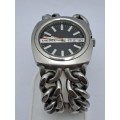 Pre-owned Unused Mens Diesel Solid Stainless steel Quartz Watch -Working -short strap