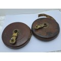 2 Vintage John Rabone & Sons Leather measuring Tapes Made in England (Broken)