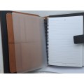 Unused South Africa 2010 Fifa World Cup -Leather Covered A5 Note Pad with slots Magnetic Clip.