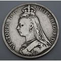 1892  United Kingdom SILVER 1 Crown - Victoria 2nd portrait