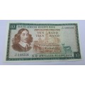 1975-1976 South Africa 10 Rand Afrikaans - English- Watermark van Riebeeck