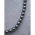 Vintage Hematite Magnetic Beaded necklace-Healing necklace -Therapy necklace