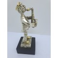 Collectable 925 sterling Silver Saxophone Player Figurine-Jerusalem- by H.Karshi