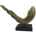 Collectable Original 925 sterling Silver and Gold Figurine of Shofar Rams  Horn- by H.Karshi Israel