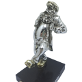 Collectable  925 sterling Silver and Gold Figurine of Dancing Chassid - Jerusale- Judeaca Art