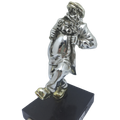 Collectable  925 sterling Silver and Gold Figurine of Dancing Chassid - Jerusale- Judeaca Art