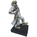 Collectable  925 sterling Silver and Gold Figurine of Dancing Chassid - Jerusale- Judeaca Art