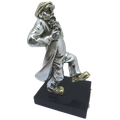 Collectable  925 sterling Silver and Gold Figurine of Dancing Chassid - Jerusale- Judeaca Art