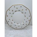 Vintage Delphine Bone China Porcelain Plate -Made in England -With Wire wall Hanger