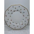 Vintage Delphine Bone China Porcelain Plate -Made in England -With Wire wall Hanger